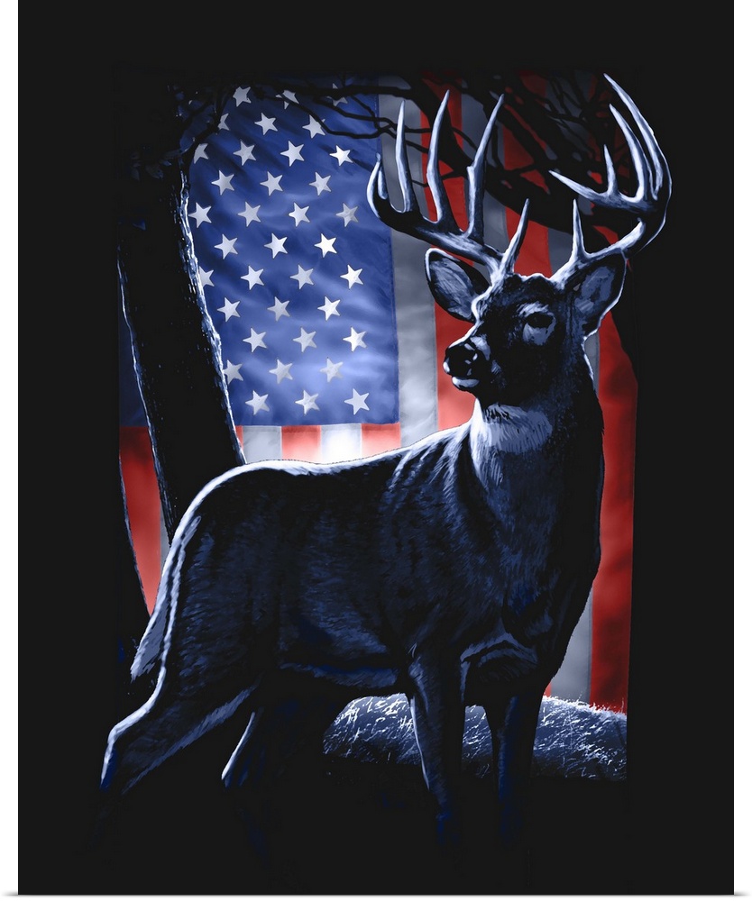 Buck flag background