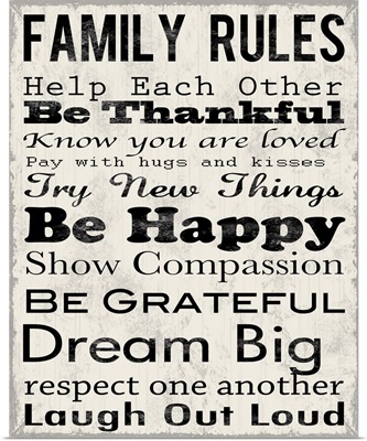 Family Rules Thankful