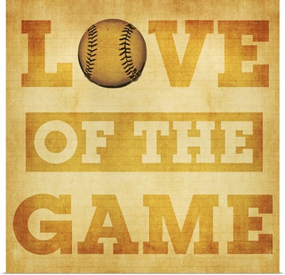 Love of the Game Typography Art - tan