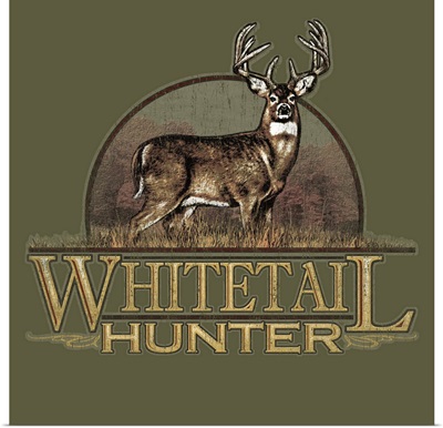Whitetail hunter vignette