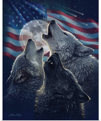Wolf Trinity Patriotic