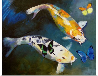 Koi Fish and Butterflies
