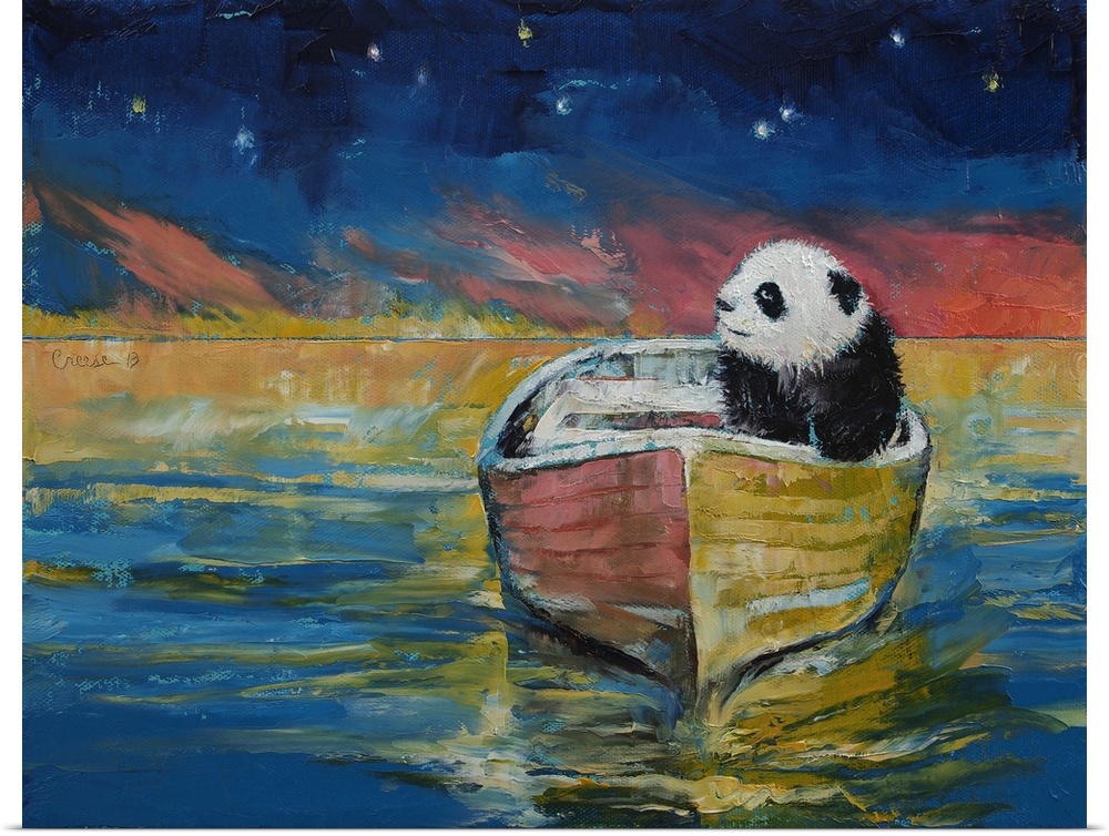Panda Stargazer - Children's Art