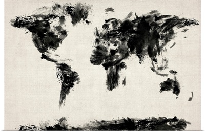 Abstract Black and White world map