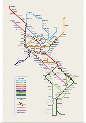 Americas Metro Map