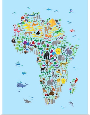 Animal Map of Africa for Kids