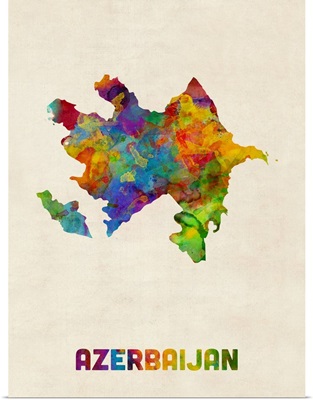 Azerbaijan Watercolor Map