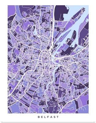 Belfast Northern Ireland City Map
