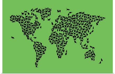 Cats Map of the World, Green