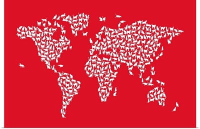 Cats Map of the World, Red