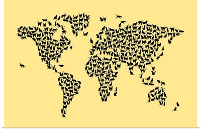 Cats Map of the World, Yellow