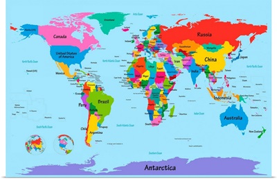 Children's Art map of the World