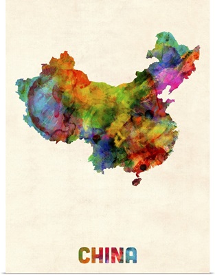 China Watercolor Map
