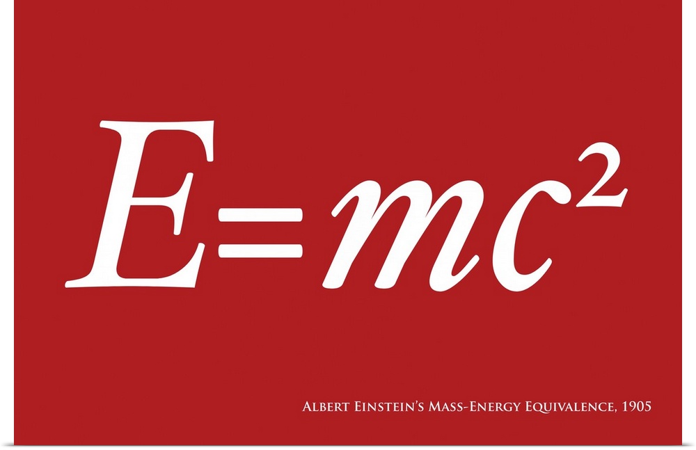E=mc2 in red