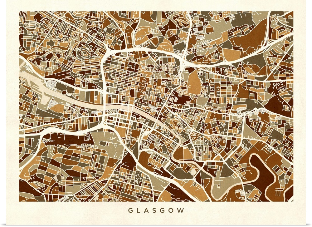 Contemporary artwork of the city street map of Liverpool.