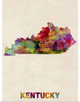 Kentucky Watercolor Map