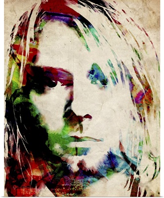Kurt Cobain Urban Watercolor