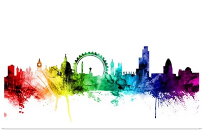 London England Skyline, Rainbow