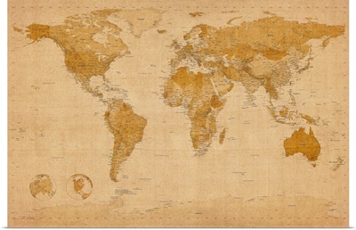 Map of the world in antique style
