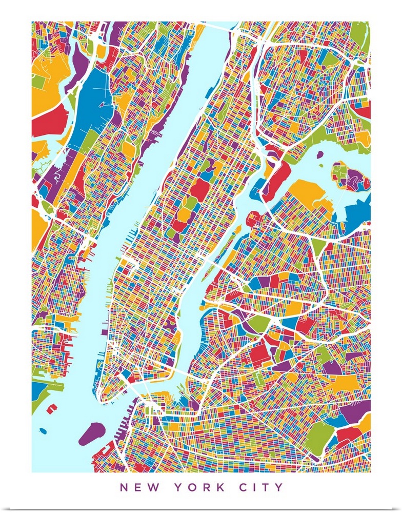 A street map of New York City.