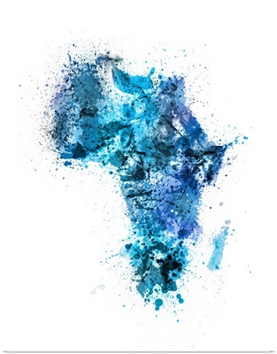 Paint Splashes Map of Africa Map