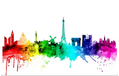 Paris France Skyline, Rainbow