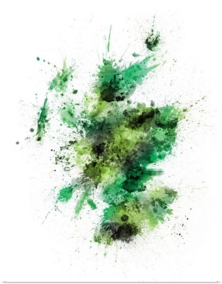 Scotland Paint Splashes Map
