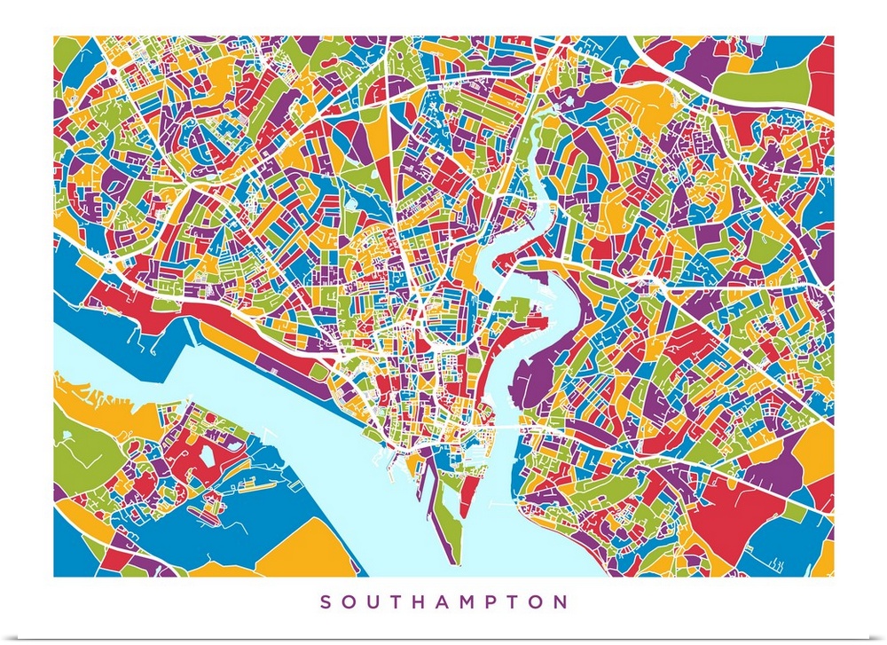 Street map of Southampton, England