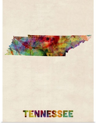 Tennessee Watercolor Map