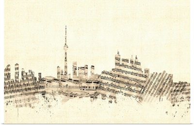 Toronto Canada Skyline Sheet Music Cityscape