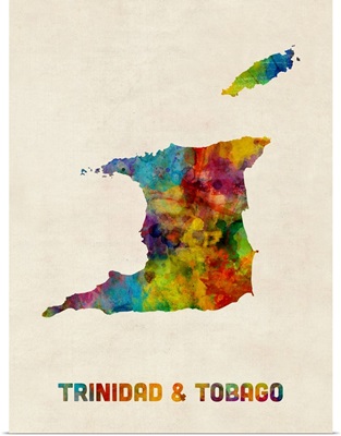 Trinidad and Tobago Watercolor Map