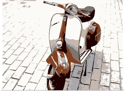 Vespa Scooter in Brown