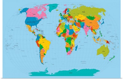 World Map Bright