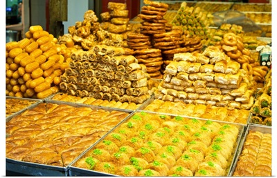 Israel, Tel Aviv, Carmel Market: Sweets, Candies, Desserts And Pastry