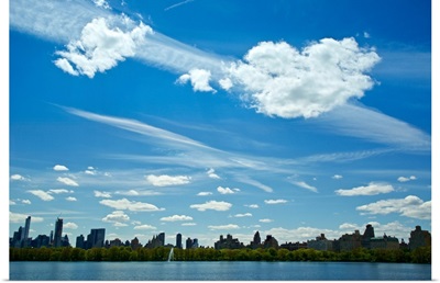New York City: Central Park Reservoir and cityscape on the South and West side