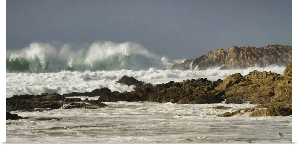 A stunning wave crashes next to Bird Rock, a popular site along the 17 Mile Drive in Pebble Beach. On this day, the heavy ...