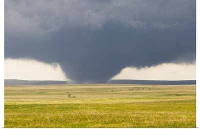 A powerful tornado rips through the South Dakota countryside