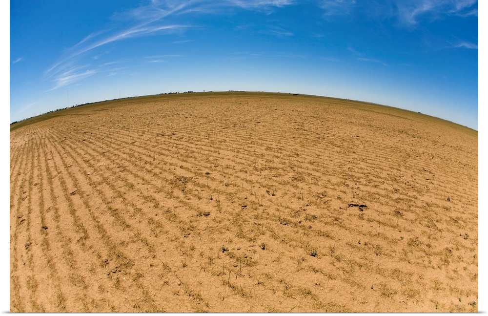 Dried up soil in extreme drought conditions in the Texas panhandle.