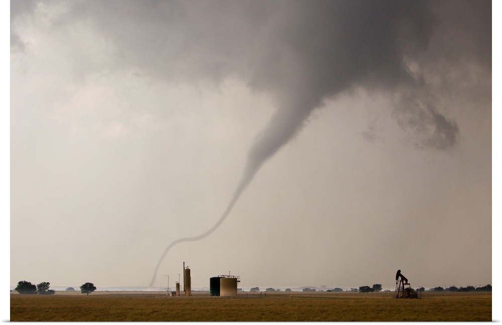 Thin rope tornado, one of the first in a long series in a major outbreak.