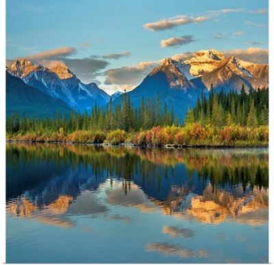Canadian Rockies From Vermilion Lakes, Banff National Park, Alberta, Canada