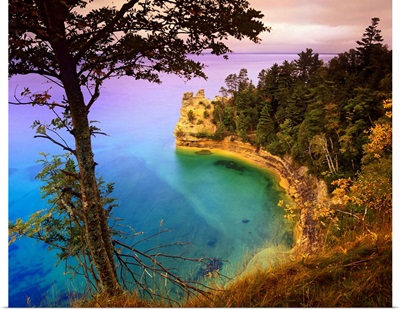 Castle Rock overlooking Lake Superior, Pictured Rocks National Lakeshore, Michigan
