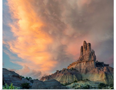 Clouds And  Church Rock, Red Rock State Park, New Mexico