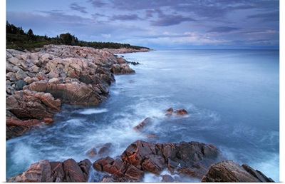 Coastal granite rocks, Cape Breton Highlands National Park, Gulf of St. Lawrence