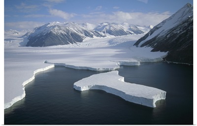 Glaciers descending the Admiralty Mountains into Robertson Bay, Antarctica