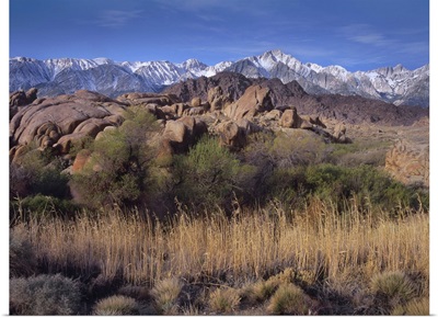 Mount Whitney and the Sierra Nevada from Alabama Hills, California