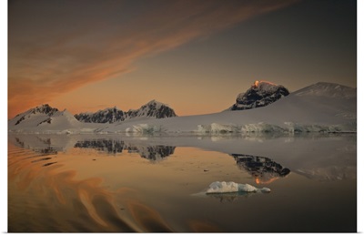 Peaks at sunset, Wiencke Island, Antarctic Peninsula, Antarctica