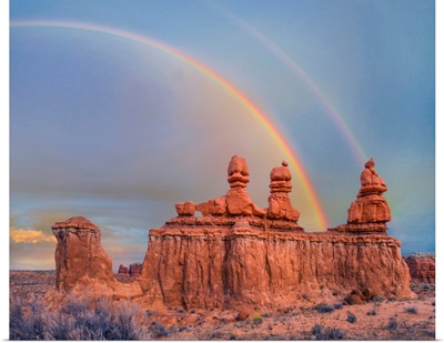 Rainbow And Three Judges, Goblin Valley State Park, Utah