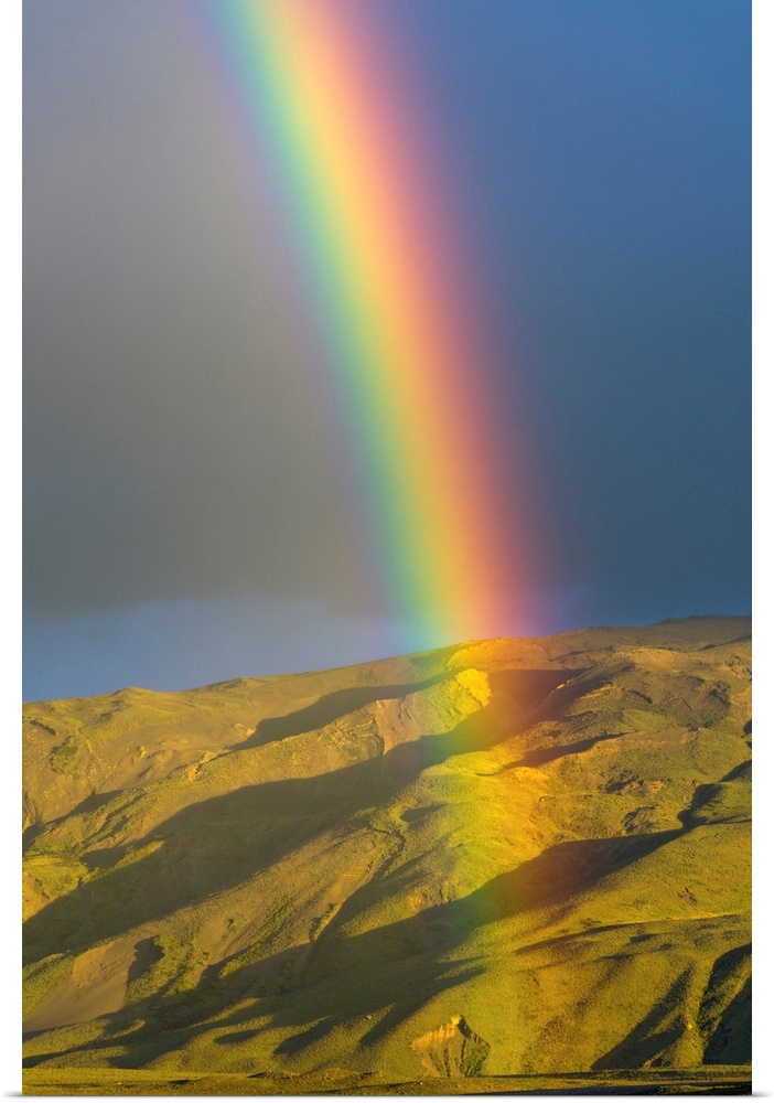 Rainbow over valley, Andes, Los Glaciares National Park, Patagonia, Argentina