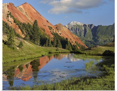 Red Mountain gets its color from iron ore in the rock, Gray Copper Gulch, Colorado
