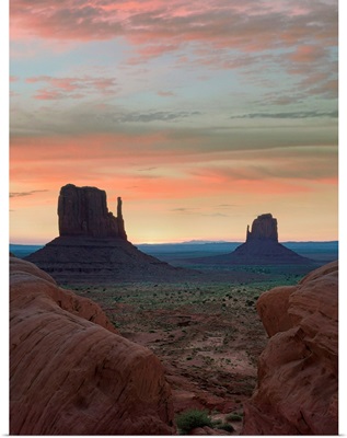 The Mittens At Sunset, Monument Valley, Arizona
